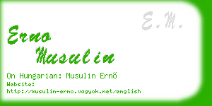 erno musulin business card